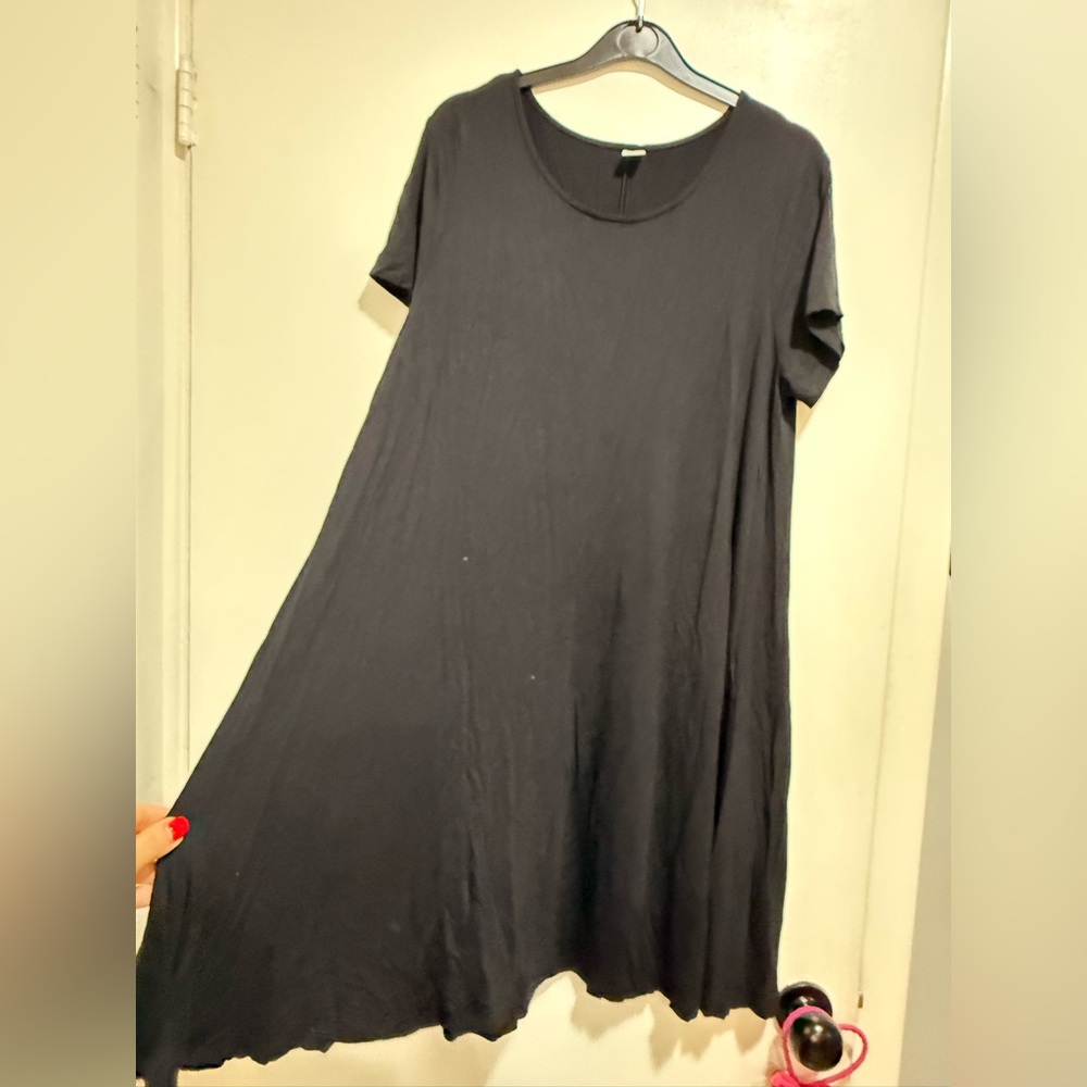 Old Navy Midnight Black Swing Dress